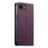 iPhone 16e / 17e Dierfeng Splicing Strong Magnetic RFID Vegan Leather Phone Case - Purple