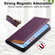 iPhone 16e / 17e Dierfeng Splicing Strong Magnetic RFID Vegan Leather Phone Case - Purple