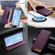 iPhone 16e / 17e Dierfeng Splicing Strong Magnetic RFID Vegan Leather Phone Case - Purple