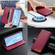 iPhone 16e / 17e Dierfeng Splicing Strong Magnetic RFID Vegan Leather Phone Case - Red