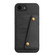 iPhone 16e / 17e Double Buckle Card Slots PU + TPU Phone Case - Black