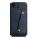 iPhone 16e / 17e Double Buckle Card Slots PU + TPU Phone Case - Blue