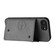 iPhone 16e / 17e Double Buckle Card Slots PU + TPU Phone Case - Grey