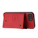 iPhone 16e / 17e Double Buckle Card Slots PU + TPU Phone Case - Red