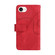 iPhone 16e / 17e Dual-color 9 Card Slots Zipper Wallet Leather Phone Case - Red