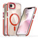 iPhone 16e / 17e Dual-Color Clear Acrylic Hybrid TPU MagSafe Phone Case - Red