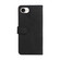iPhone 16e / 17e Dual-color Splicing Flip Leather Phone Case - Black