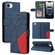 iPhone 16e / 17e Dual-color Splicing Flip Leather Phone Case - Blue