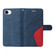 iPhone 16e / 17e Dual-color Splicing Flip Leather Phone Case - Blue