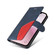 iPhone 16e / 17e Dual-color Splicing Flip Leather Phone Case - Blue