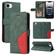 iPhone 16e / 17e Dual-color Splicing Flip Leather Phone Case - Green