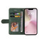 iPhone 16e / 17e Dual-color Splicing Flip Leather Phone Case - Green