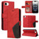 iPhone 16e / 17e Dual-color Splicing Flip Leather Phone Case - Red