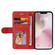 iPhone 16e / 17e Dual-color Splicing Flip Leather Phone Case - Red