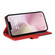 iPhone 16e / 17e Dual-color Splicing Flip Leather Phone Case - Red