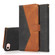 iPhone 16e / 17e Dual-color Stitching Leather Phone Case - Black Brown