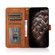 iPhone 16e / 17e Dual-color Stitching Leather Phone Case - Black Brown