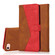 iPhone 16e / 17e Dual-color Stitching Leather Phone Case - Brown Red