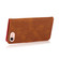 iPhone 16e / 17e Dual-color Stitching Leather Phone Case - Brown Red