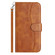 iPhone 16e / 17e Dual-Folded S-shape Leather Phone Case - Brown