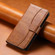 iPhone 16e / 17e Dual-Folded S-shape Leather Phone Case - Brown