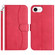 iPhone 16e / 17e Dual-Folded S-shape Leather Phone Case - Rose Red