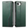 iPhone 16e / 17e Elastic Wristband Magnetic Suction Leather Phone Case - Green