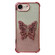 iPhone 16e / 17e Electroplated Glitter 3D Butterfly Four-corner Shockproof TPU Phone Case - Gradient Pink