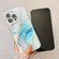 iPhone 16e / 17e Electroplated Marble Texture Phone Case - Light Blue M5