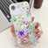 iPhone 16e / 17e Electroplating Flowers Plants Texture Wristband TPU Phone Case - Colorful Peony FL10