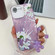 iPhone 16e / 17e Electroplating Flowers Plants Texture Wristband TPU Phone Case - Gardenia FL15