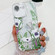 iPhone 16e / 17e Electroplating Flowers Plants Texture Wristband TPU Phone Case - Green Plants FL5
