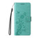 iPhone 16e / 17e Embossed Butterfly Flowers Leather Phone Case - Green