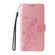 iPhone 16e / 17e Embossed Butterfly Flowers Leather Phone Case - Rose Gold