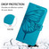 iPhone 16e / 17e Embossed Butterfly Leather Phone Case - Blue