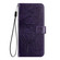 iPhone 16e / 17e Embossed Butterfly Leather Phone Case - Dark Purple