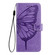 iPhone 16e / 17e Embossed Butterfly Leather Phone Case - Light Purple