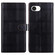 iPhone 16e / 17e Embossed Checkered Leather Phone Case - Black