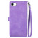 iPhone 16e / 17e Embossed Flower Zipper Leather Phone Case - Purple