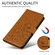 iPhone 16e / 17e Embossed Heart Dog RFID Blocking Wallet Leather Phone Case - Brown