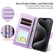 iPhone 16e / 17e Embossed Heart Dog RFID Blocking Wallet Leather Phone Case - Purple