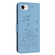 iPhone 16e / 17e Embossed Kitten Phone Leather Case with Lanyard - Blue