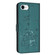 iPhone 16e / 17e Embossed Kitten Phone Leather Case with Lanyard - Dark Green