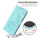 iPhone 16e / 17e Embossed Kitten Phone Leather Case with Lanyard - Mint Green