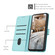 iPhone 16e / 17e Embossed Kitten Phone Leather Case with Lanyard - Mint Green