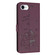 iPhone 16e / 17e Embossed Kitten Phone Leather Case with Lanyard - Wine Red