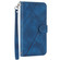 iPhone 16e / 17e Embossed Line Leather Phone Case with Lanyard - Blue