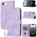iPhone 16e / 17e Embossed Line Leather Phone Case with Lanyard - Purple