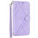 iPhone 16e / 17e Embossed Line Leather Phone Case with Lanyard - Purple