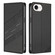 iPhone 16e / 17e Embossed Multi-functional Wallet Retro Leather Phone Case - Black
